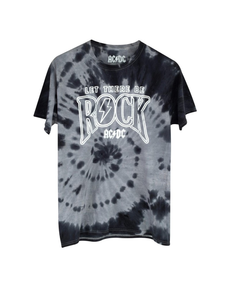 AC/DC Let There Be Rock Grey Tie Dye Juniors T-shirt $2.20 Shirts