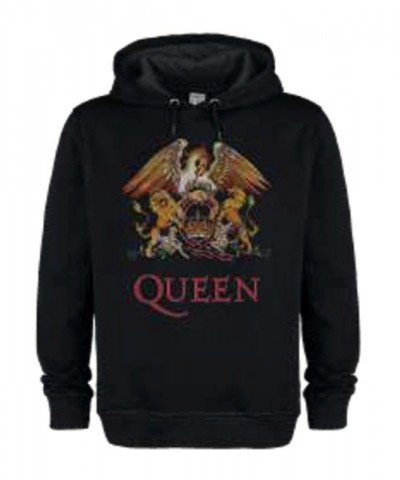 Queen Hooded Vintage Sweatshirt - Amplified Royal Crest $35.13 Sweatshirts