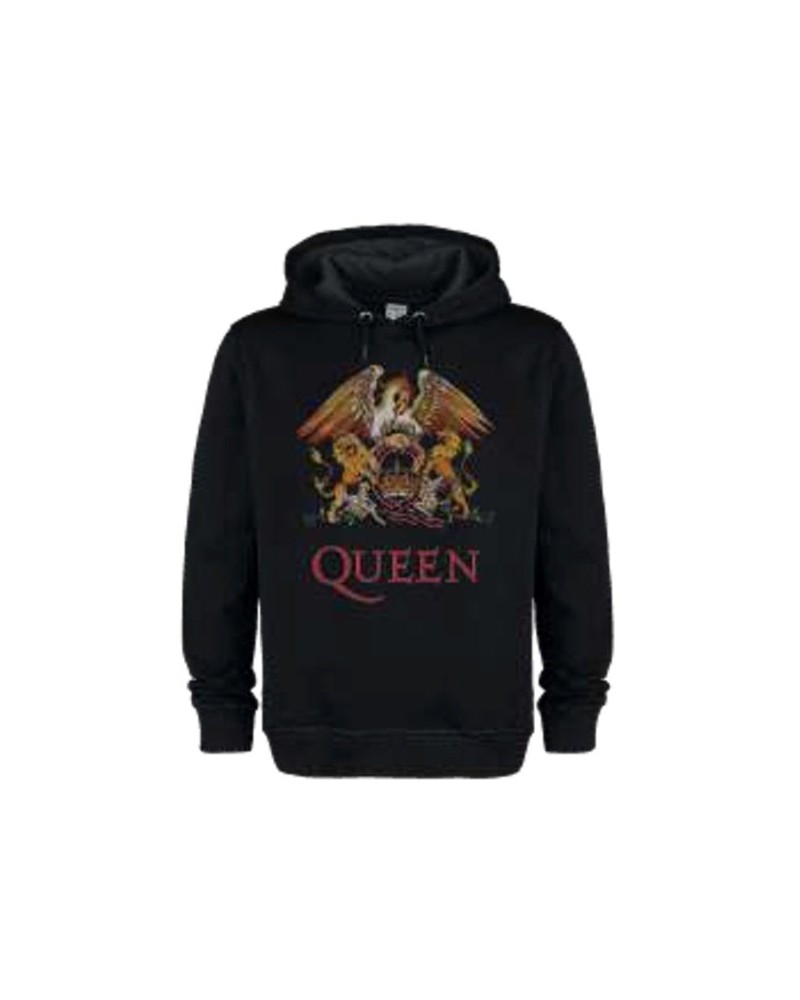 Queen Hooded Vintage Sweatshirt - Amplified Royal Crest $35.13 Sweatshirts