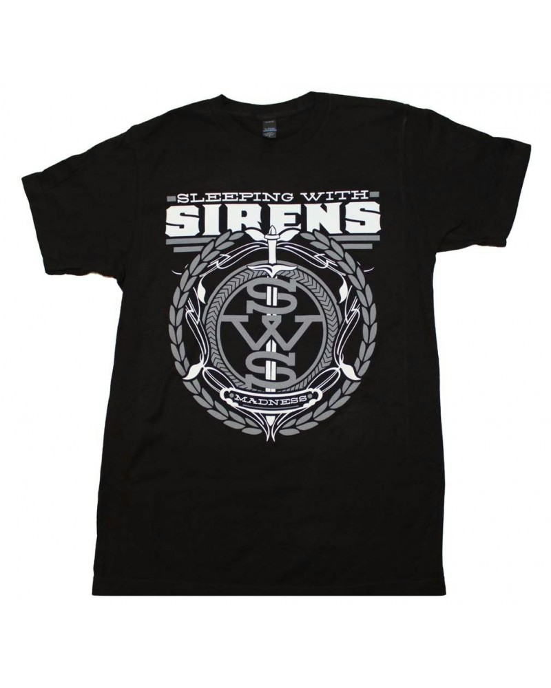 Sleeping With Sirens T Shirt | Sleeping with Sirens Gray Crest Logo T-Shirt $5.43 Shirts