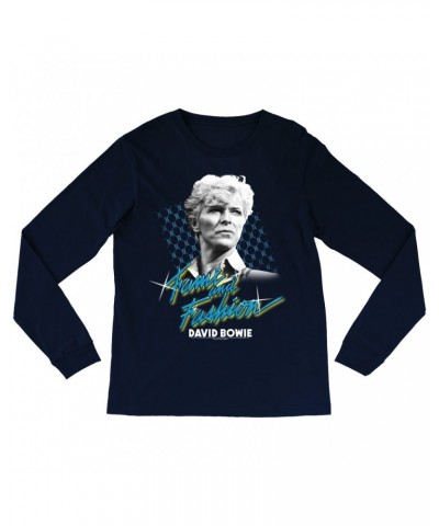 David Bowie Long Sleeve Shirt | Fame And Fashion Design Shirt $11.38 Shirts